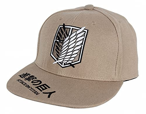 WANHONGYUE Cartoon Anime Gestickte Baseball Cap für Damen Herren Verstellbar Baseballkappe Trucker Mesh Cap Sommer Sonnenhut Mütze Attack on Titan