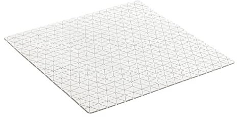 TATAY Tappetino Antiscivolo da Doccia o Vasca, Gomma SBS - TP con 120 ventose, Quadrato, Design a Diamante, Bianco. Dimensione 54 x 54 cm