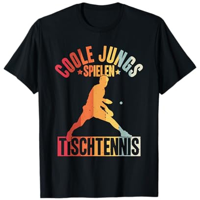 Coole Jungs Spielen Tischtennis Kinder Ping Pong Jungen T-Shirt