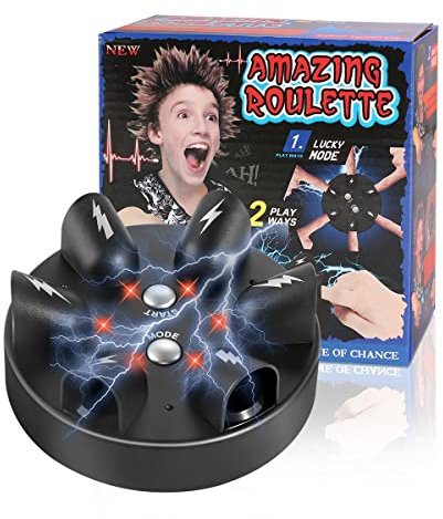 Hayagive Micro Electric Shock Lie Detector Shock Finger Game Funny Shot Roulette Game Polygraph Test Shocking Toys For Party Drinking Games Powered By 3xAA Battery-Not Included