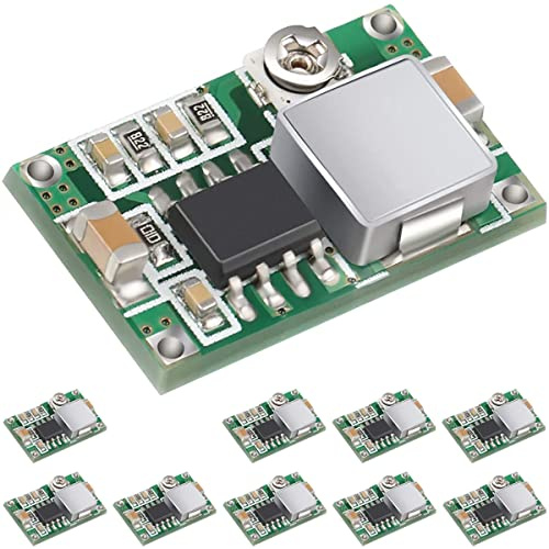 DAOKAI 10PCS Mini 360 Modulo buck di alimentazione Convertitore buck regolabile da CC a CC da 4,75-23V a 1,0-17V Regolatore di tensione step-down ultra piccolo 3A per modello aeronautico