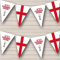 Fingerprint Designs It's Coming Home England Flag Football Personalised Any Text Banner Bunting