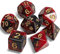 QMAY DND Dice Polyedrisches Würfel Set - 7 Stück für Dungeon und Dragons MTG RPG D&D D20, D12, D10, D%, D8, D6, D4 (Rot und Schwarz 2)