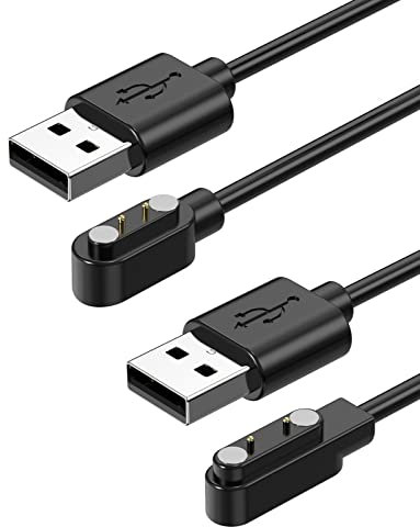 Mellbree Magnetisches Smartwatch-Ladegerät-Kit, 2-polig, magnetisches Ladegerät für Smartwatch, kompatibel mit Aswee, Popglory, Radley, Glory, Agptek, Reflex, Lifebee, Fitonme, Havafit, Sekonda usw.