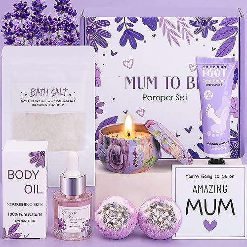 Baby Shower Gifts, Mum To Be Gifts, New Mum Pamper Kit Gifts, Relaxation Self Care Package Spa Hamper Mummy Pregnant Presents, Natural Organic Vegan