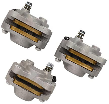 Keenso 3 Pcs ATV Front Rear Brake Caliper with Pad 0402 010 Front Left Right Rear Strong Power Replacement for Arctic Cat ATV 250 300 375 400 454 500
