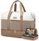 LOVEVOOK Travel Overnight Bags for Women, Waterproof Weekend Hospital Gym Bag with Shoes Compartment & Trolley Sleeve, Large Carry On Cabin Duffle Holdall Bag, Khaki