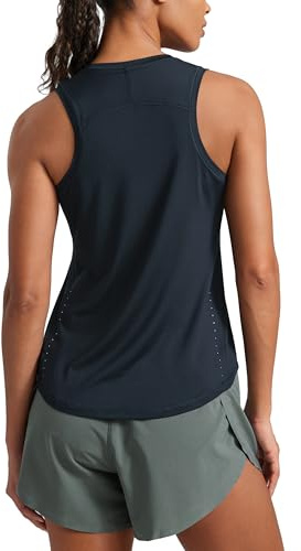 CRZ YOGA Lightweight Racerback Tank Top True Navy 12