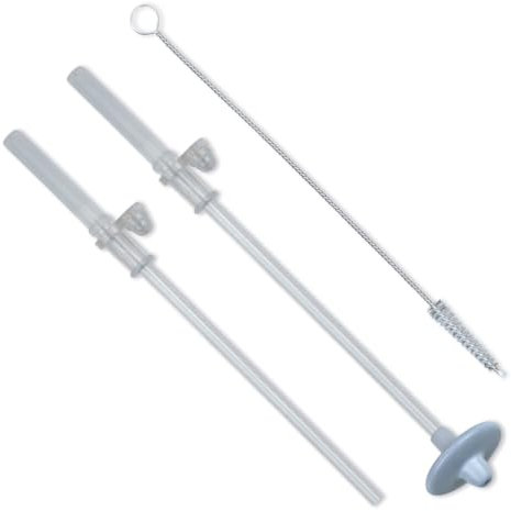 Ensemble de pailles lestées et brosse pour grande tasse Tippy Up, 300 ml (série 3)