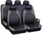 VELUNE Auto-Sitzbezug Komplettset, für Ford Grand C-Max (2011-2019 PU Leder Auto-Schonbezüge die Vordersitze Rückbank Autositzbezüge Set Auto-Zubehör Innenraum,B