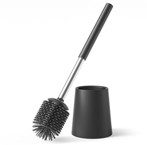 Siapapla Toilet Brush & Holder Set, 304 Stainless Steel, Replaceable Head