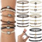 20 Stück Haargummi Damen Boho Haargummi Armband Haargummis Mädchen Haargummi Spirale Hair Tie Geflochtene Haarbänder Armbänder Elastische Boho Haargummi Für Dickes Und Dünnes Haar Mädchen