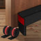 Lot de 2 butées de courant d'air, balayage sous porte pour extérieur et intérieur, joint de porte de garage, isolation phonique, protection contre les courants d'air, 5,1 x 99,1 cm (l x L), noir