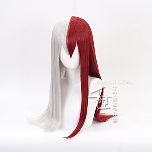 SEIZIS Wig Anime Cosplay My Hero Academy Himiko Toga Midoriya Izuku Shoto Todoroki Tenya Momo Synthetische Cosplay-Perücke for Halloween-Kostümpartys