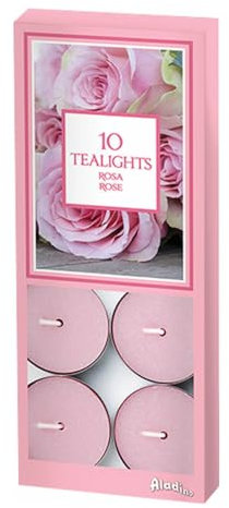 Marco Paul Rose Scented Tea Lights Long Lasting Tea Lights Scented Tea Light Candles 8 Hour Coloured Tea Lights Candle Scented Tealights Long Burn Tealight Candles