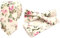 XFSRG Cravate À Motifs Floraux Élégants Ensemble De 3 Pièces Avec Cravate Nœud Papillon Et Pochette Assortis Accessoire De Mode Pour Hommes Tissu Doux Et Résistant Look Raffiné Et Sophistiqué