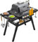 BBQ-PLUS Grill Stand for Ninja Woodfire Outdoor Grills, Portable Adjustable Grill Cart for Ninja OG700 OG800 OG900 Series Smoker Blackstone 17 Griddle,Folding Table with Shelf