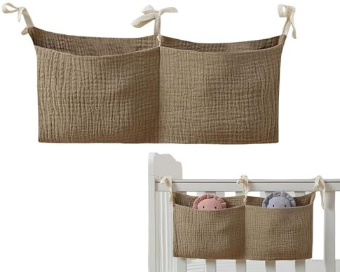 Erconsso Baby-Nachttischtasche, Kinderbett-Organizer für Kinderbett,Kindergarten-Windel-/Kinderbett-Organizer, tragbare Nachttischtasche | Mehrzweck-Organisationstasche für Babybettwäsche aus