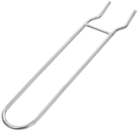 Abaodam Grilled Spit Grille Puller Grill Grate Lifter Grate Puller Charcoal Grill Tool Hook Handle Grill Lifter Barbecue Lift Cooking Grid Lifter Gripper Metal Grate Stainless Steel Silver
