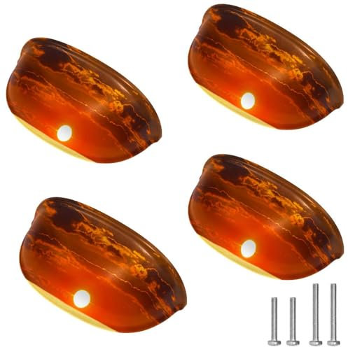 Eslifey 4 Pack Drawer Pulls, African Zebra Sunset Cabinet Cup Knobs Kitchen Hardware Cabinet Handles Drawer Handles