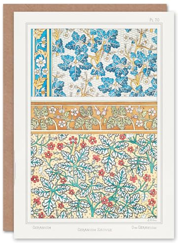 Artery8 Maurice Pillard Verneuil Art Card Geranium Flower Patterns