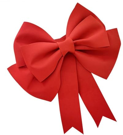 Grande fiocco rosa, fiocco gigante per albero di Natale, decorativo per diserbo, auto, porta e feste di Natale, enorme ghirlanda all'aperto, grande confezione regalo di Natale per compleanno nuovo