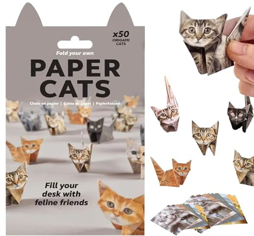 Tupumo Kit origami en papier à faire soi-même, 50 pièces à faire soi-même, origami 3D, activités artisanales amusantes pour adultes et enfants, décoration de bureau et cadeau pour les amoureux des