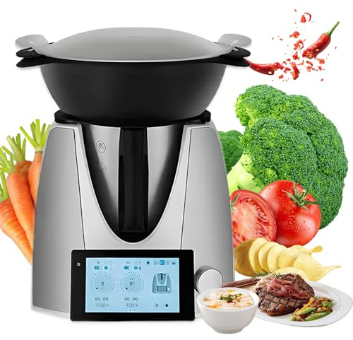 Robot de cocina inteligente con pantalla táctil de 7 pulgadas, control preciso de temperatura para hervir, freír y preparar comidas