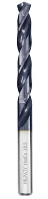 Hilpaty Cobalt Drill Bits 10.5mm x 1pc M35 HSS Drill Bit for Metal, AlTiN Coating, Standard DIN 338 (10.5mm x 133mm x1pc)