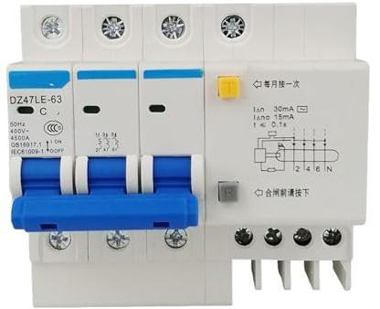 Interruttore differenziale di piccola portata DZ47LE-63/3P+N(DZ47LE-63/3P+NC25A)