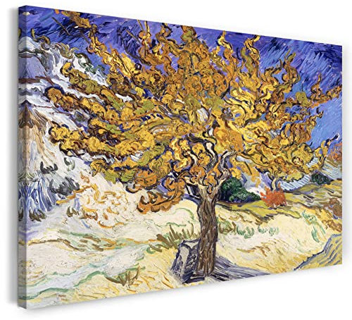 Printed Paintings Leinwand (120x80cm): Vincent Van Gogh - Maulbeerbaum (1889)