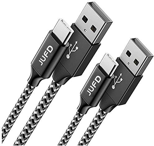 JUFD USB Type C Câble, en nylon tressé de type C et Câble de charge rapide Fast Charge Sync pour Samsung S9 / S8 / Note8, Huawei P20 / P10 / Mate10 / Nova2, Honor8 / 9 / View10