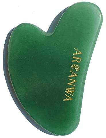 Premium Gua Sha Stein | Mit Samtbeutel & E-BOOK für Face Yoga | Effektiv & Hochwertig, Gua Sha Massagestein - Gua Sha Jade