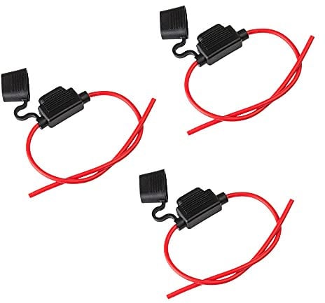 ECENCE 3x Sicherungshalter KFZ LKW Motorrad Boot Sicherungs Halter PKW 14AWG max.20A Flachsicherung Halter für Auto Wohnmobil Camper
