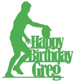 Personalised Rugby Cake Topper, Birthday, Celebration, Handmade, Sports