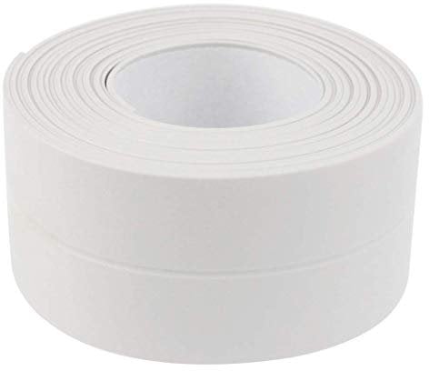 KuTi Kai Bathtub Caulk Strip PE Self Adhesive Tub and Wall Sealing Tape Caulk Sealer 38mm*320cm (1-Pack-White)