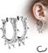 Treuheld | Silberne CREOLEN mit Ornamenten - Edelstahl - Damen & Mädchen Ohrringe in Silber - Ohrstecker mit Schnörkel - KLAPPVERSCHLUSS - Ohrschmuck mit Herzen zum Klappen