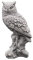 gartendekoparadies.de Eulen-Statue, Steinfigur, H. 37 cm, 7 kg, Grau, frostsicher aus Steinguss für Außenbereich