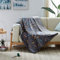 ALLISANDRO wasserdichte Decke für Couch, Stühle, Auto oder Bett, maschinenwaschbar, 3-lagig, wasserdichter Möbelschutz mit niedlichem Knochen-Druck für Hunde und Katzen, 100 x 140 cm