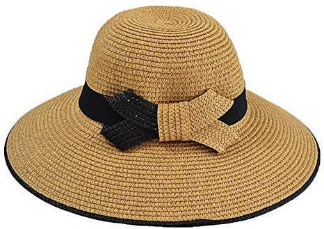 HEELPPO Sombrero Safari Hut Strohhut Sommerhut Strohhut Damen Strohhut Vogelscheuche Hut Damen Strohhut Damen Packbare Sonnenhüte Für Frauen Strohhüte Für Frauen Khaki,Freesize