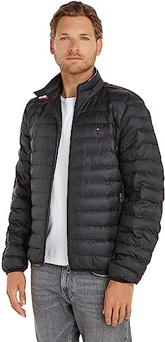 Tommy Hilfiger Herren Jacke Übergangsjacke, Schwarz (Black), M