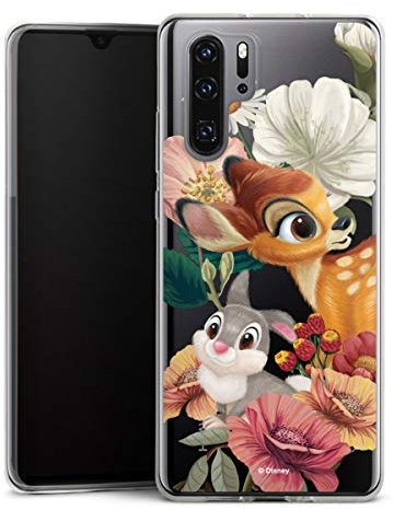 Slim Case extra dünn kompatibel mit Huawei P30 Pro Silikon Handyhülle transparent Hülle Bambi Klopfer Disney