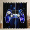 Tbrand Galaxy Gamepad Fenstervorhang Dunkelblaues Gamepad Vorhänge für Kinder Jungen Mädchen Videospiel Gamepad Blickdichte Vorhänge Game Controller Raumdekoration, 175x140cm, 2 Panels