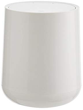 Poubelle Bac de recyclage à la poubelle de type Push-Type de bureau boîte à push-push avec couvercle à la maison Chambre à coucher Salon Desktop Poubelle en plastique peut 2 couleurs, 1,3 gallons Bacs