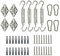 Sun Shade Sail Fixing Kit, Heavy Duty Sun Shade Sail Hardware Kit for Rectangle Square Triangle Sun Shade Sails,Canopy Awning Installation Attachment for Backyard Patio Garden Lawn