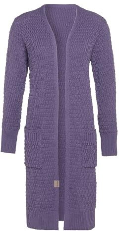 KNIT FACTORY - Jaida Lange Strickjacke | Damen Strickjacke - Cardigan Damen - Lange Strickjacke aus wolle - Grobstrickjacke für Damen - Mit Taschen - Wadenhöhe