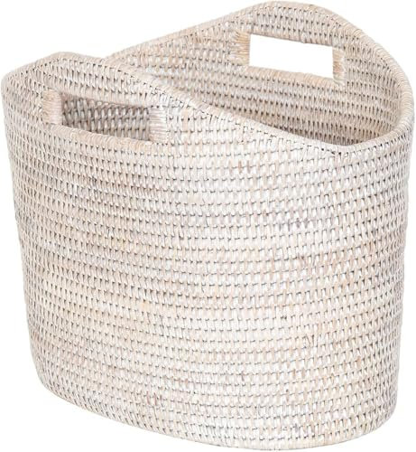 KOUBOO La Jolla Zeitschriftenständer, oval, Weiß