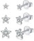 Ohrstecker Silber 925 Ohrringe Set für Damen Herren Mädchen | Kleine Ohrstecker mit 5A Zirkonia Geschenke Frauen klein Knorpel Tragus Ohrringe 3mm/4mm/5mm