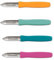 Arcos | Set 4 Pelapatatas de Colores | Cuchillos 4 Piezas | Cuchillos pelar Patatas | Acero Inoxidable | Hoja de 60 mm | Aptos Lavavajillas | Envase Ecológico | Multicolor