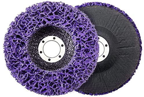 CSD Disques de Nettoyage, Disque Abrasif pour Meuleuse d’Angle 2 Pcs Disque de Nettoyage en Acier Inoxydable 115mm Disque de Nettoyage Abrasif CSD